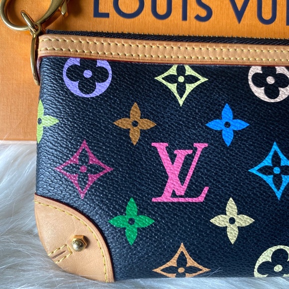 Louis Vuitton Pochette Milla MM - Monogram Multicolor Black M60097 - Picture 8 of 16